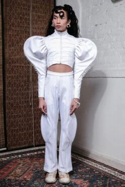 QUOD Space Pants In White