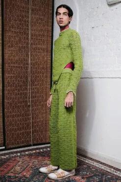 QUOD Luminous Lime Knot-Tie Knitted Loop Top -Outlet Spiffy Fits Store 51123qu32 3