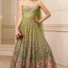 Tarun Tahiliani Emerald Green Embroidered Lehenga Set