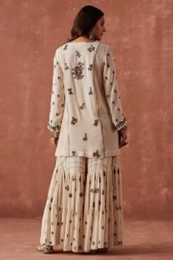 Sunira Designs Ivory Dhaaga Gharara -Outlet Spiffy Fits Store 6923sa7 5