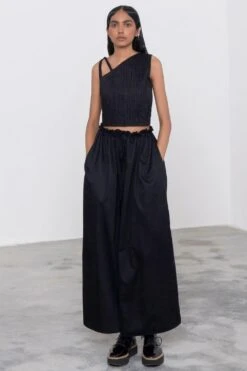 Corpora Studio Ruched Effect Black Bustier