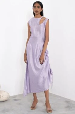 Best Seller 16 Corpora Studio Lilac Silk Dress With Cut Out Detail