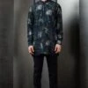 Rohit Gandhi + Rahul Khanna Men Ink & Olive Big Glitch Digital Printed Kurta
