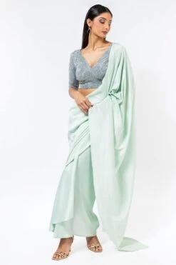 431-88 By Shweta Kapur Icy Blue Embellished Blouse 8 431-88 By Shweta Kapur Icy Blue Embellished Blouse -Outlet Spiffy Fits Store 812new7 3