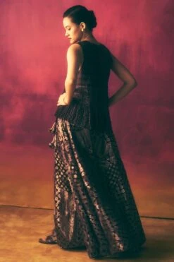 Urvashi Kaur Wine Micro Pleated Peplum Top 8 Urvashi Kaur Wine Micro Pleated Peplum Top -Outlet Spiffy Fits Store 8823uk4 4