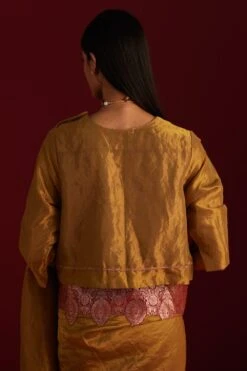 Shorshe Gold Angrakha Blouse 5 Shorshe Gold Angrakha Blouse -Outlet Spiffy Fits Store 91023sr37 3 1