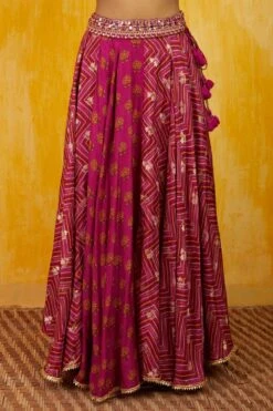 Gopi Vaid Pink Gota Applique Lehenga Set -Outlet Spiffy Fits Store 911gv21 3