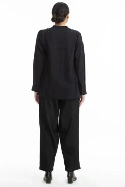 Akaaro Handwoven Black Cotton Top -Outlet Spiffy Fits Store akss2040 3