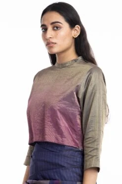 Akaaro Handwoven Ombre Blouse -Outlet Spiffy Fits Store akss5021 3
