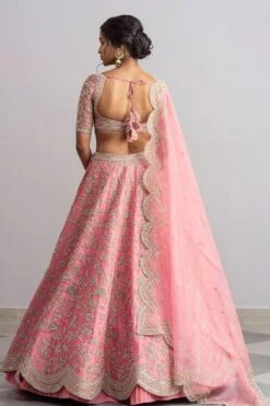 Anushree Reddy Flamingo Pink Embroidered Lehenga Set 13 Anushree Reddy Flamingo Pink Embroidered Lehenga Set -Outlet Spiffy Fits Store ar006 7