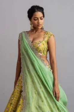 Anushree Reddy Yellow Embellished Lehenga Set -Outlet Spiffy Fits Store ar019 3