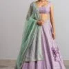 Anushree Reddy Lavender Raw Silk Zardosi Lehenga Set