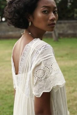 Baju Ivory Pintucked Dress -Outlet Spiffy Fits Store ba 2911baj21 4