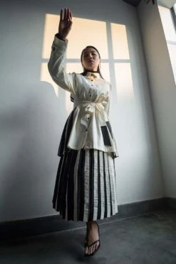 Outlet Spiffy Fits Store 27 Corpora Studio Organic Cotton Shirt With Tie Up Detail