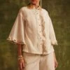 Chandrima Ivory Ruffled Shirt