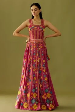 Chandrima Fuchsia Embroidered Lehenga -Outlet Spiffy Fits Store ch1123 3