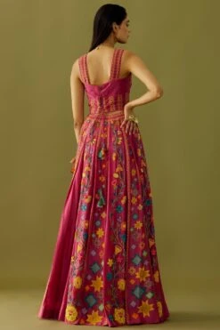 Chandrima Fuchsia Embroidered Lehenga -Outlet Spiffy Fits Store ch1123 5