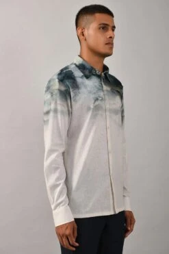 Countrymade Ivory Marble Printed Shirt -Outlet Spiffy Fits Store cm bob sh 01 3