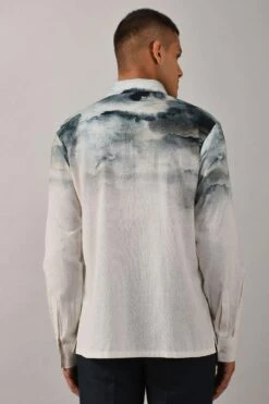 Countrymade Ivory Marble Printed Shirt -Outlet Spiffy Fits Store cm bob sh 01 5