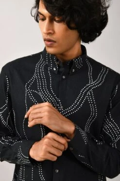 Countrymade Black Printed Shirt -Outlet Spiffy Fits Store cm btc sh 15 4