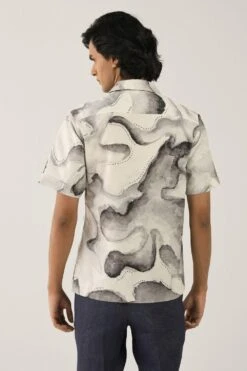 Countrymade Ivory Print Short Sleeves Shirt -Outlet Spiffy Fits Store cm ctd sh 11 5