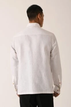 Dhruv Vaish White Diagonal Placket Shirt 7 Dhruv Vaish White Diagonal Placket Shirt -Outlet Spiffy Fits Store d06c0071 4 1