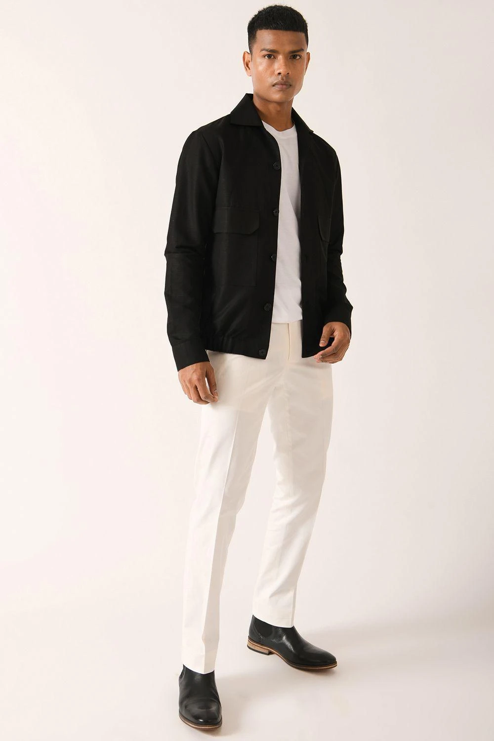 Dhruv Vaish Black Bomber Shirt 2 Dhruv Vaish Black Bomber Shirt - Image 2