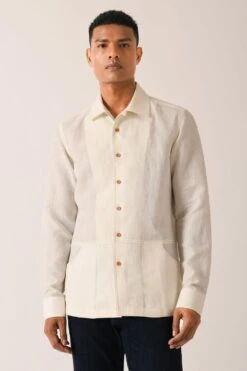 Dhruv Vaish Cream Handloom Cotton Shirt