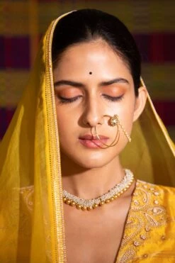 Deep Thee Yellow Hand Embroidered Lehenga Set -Outlet Spiffy Fits Store dp ahl 01 3