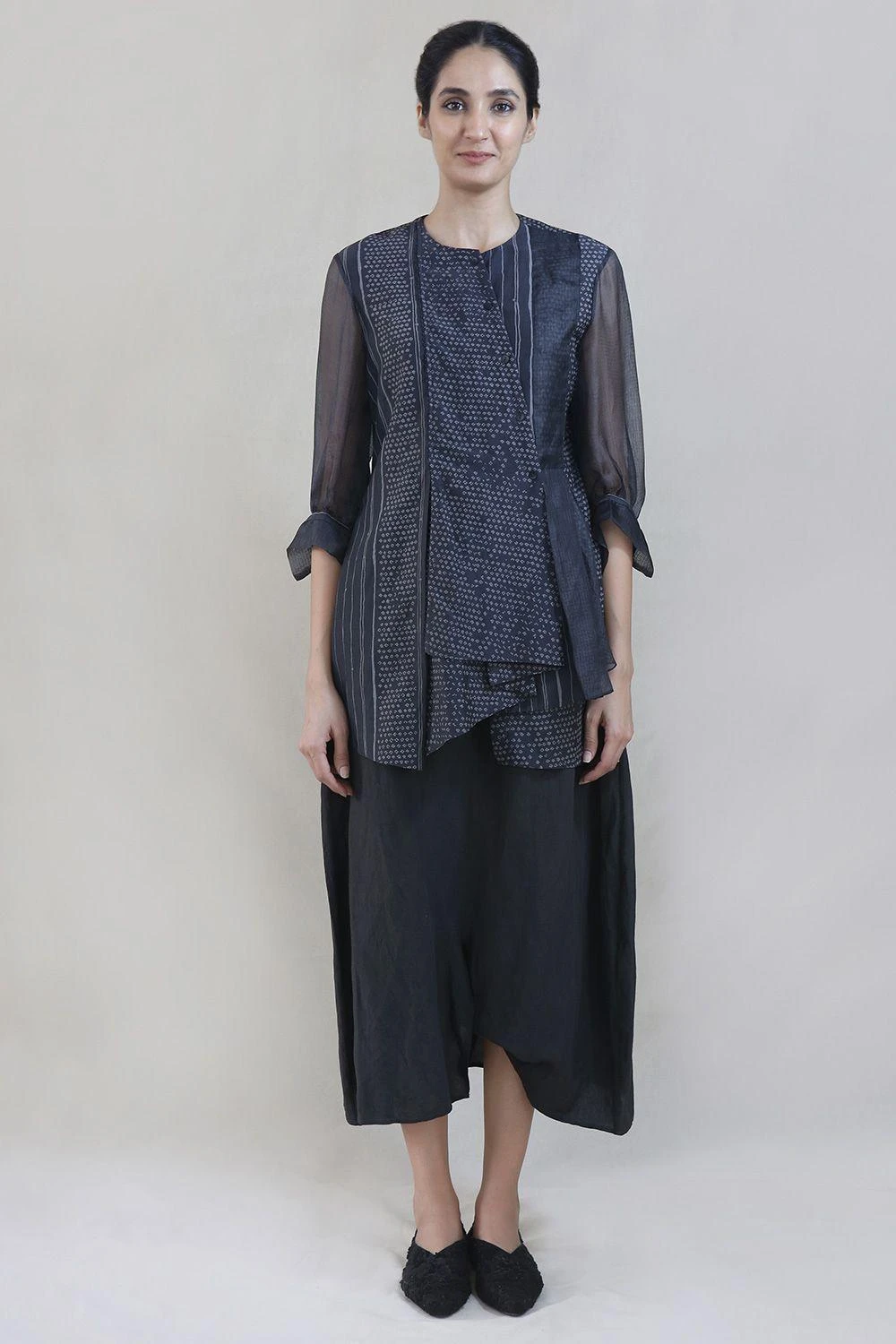 Charcoal Stripes Printed Shirt 2 Charcoal Stripes Printed Shirt - Image 2