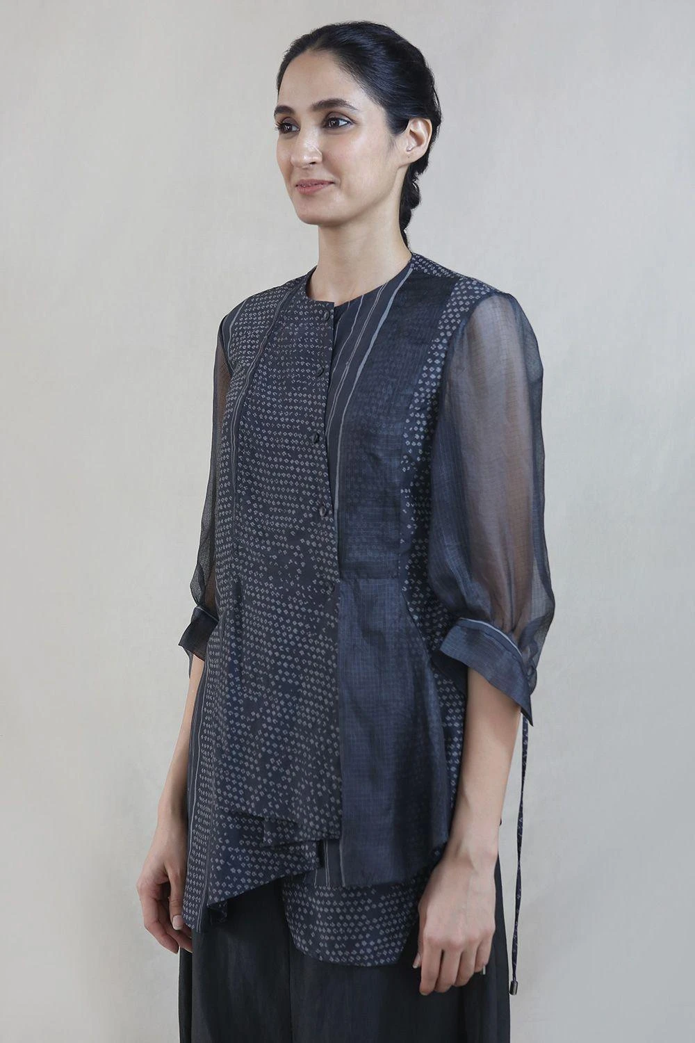 Charcoal Stripes Printed Shirt 4 Charcoal Stripes Printed Shirt - Image 4