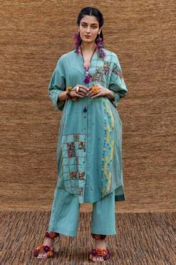 Sunira Designs Blue Handspun Pants