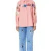 Kanika Goyal Label Salmon Pink Embroidered Shirt