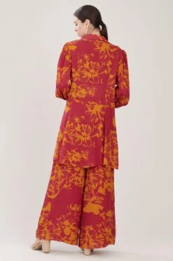 KoAi Dark Pink & Mustard Long Shirt 7 KoAi Dark Pink & Mustard Long Shirt -Outlet Spiffy Fits Store koss21038 4