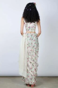 Nadiya Paar Floral Blouse With Bead Detailing -Outlet Spiffy Fits Store napa19 4