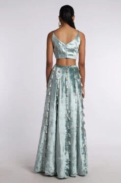 Payal Singhal Periwinkle Blue Lehenga Set -Outlet Spiffy Fits Store ps fw641 c 4 5 1