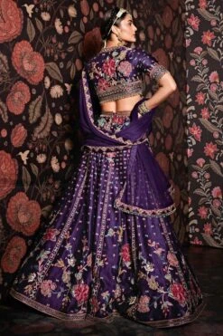 Ridhi Mehra Purple Embroidered Lehenga Set -Outlet Spiffy Fits Store rmct 13 6