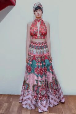 Siddhartha Bansal Satin Blouse With Tie Up Back