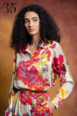 Saaksha & Kinni Multicoloured Floral High-waisted Trousers 10 Saaksha & Kinni Multicoloured Floral High-waisted Trousers -Outlet Spiffy Fits Store sk 229sk6 5