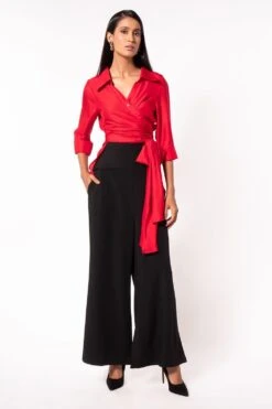 431-88 By Shweta Kapur Red Knot Shirt