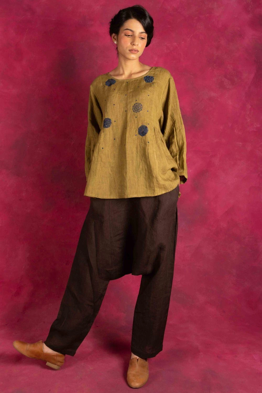 Indigene Linen Drop Crotch Pants 2 Indigene Linen Drop Crotch Pants - Image 2