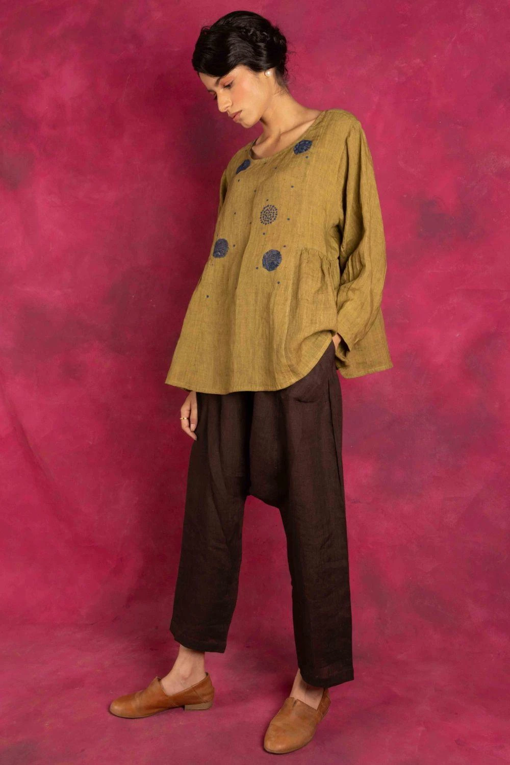 Indigene Linen Drop Crotch Pants 1 Indigene Linen Drop Crotch Pants