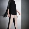 Rohit Gandhi + Rahul Khanna Black Sequined Top With Cape Sleeves