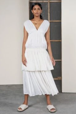 Urvashi Kaur Broken White Titan Dress