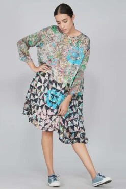 YAVI Cupro Printed Dress