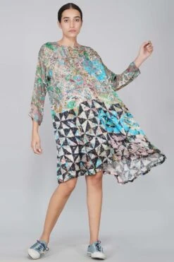 YAVI Cupro Printed Dress 7 YAVI Cupro Printed Dress -Outlet Spiffy Fits Store yc10d 19 3