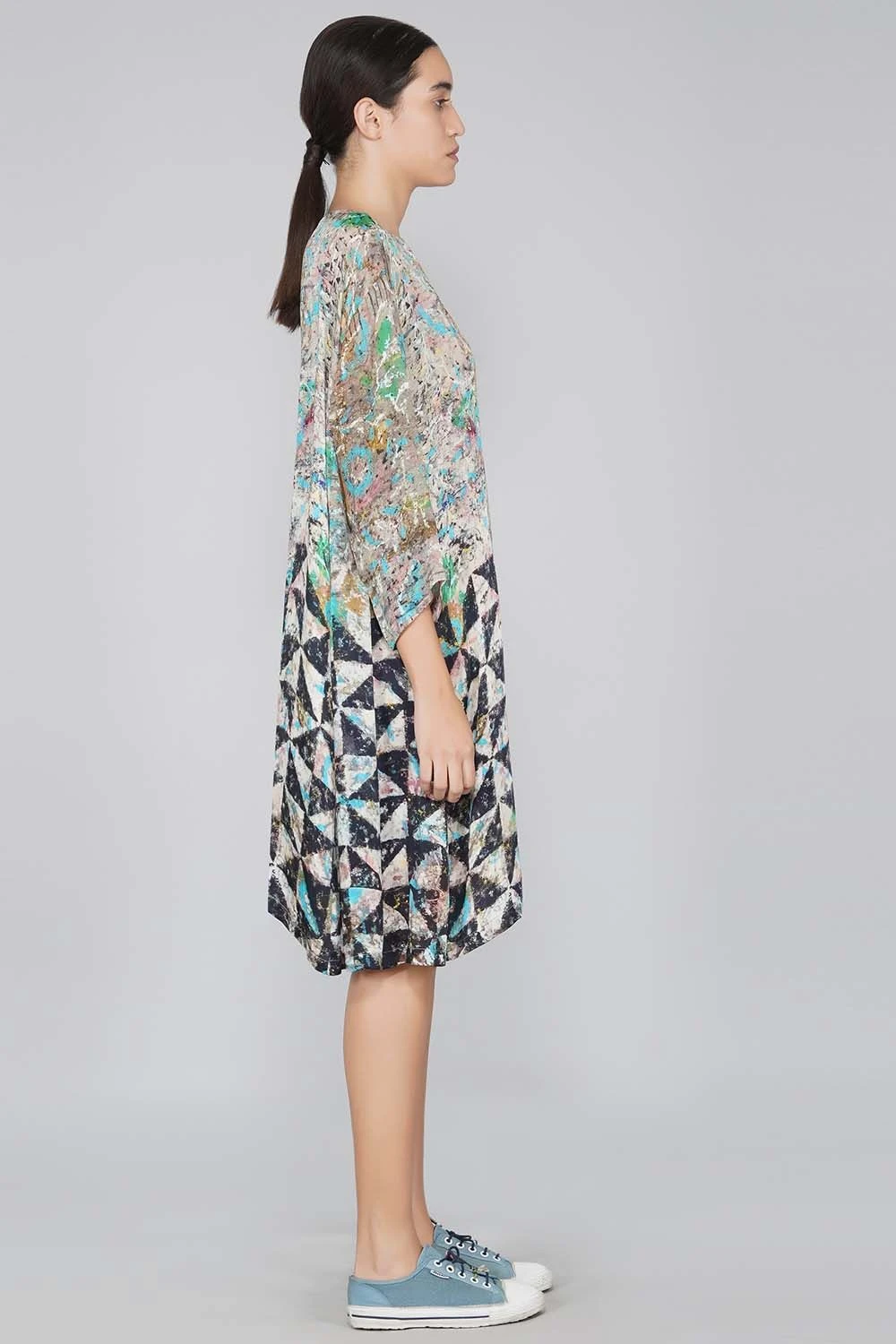 YAVI Cupro Printed Dress 4 YAVI Cupro Printed Dress - Image 4