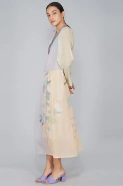 YAVI Check Floral Jamdani Dress -Outlet Spiffy Fits Store yc10d 75 2