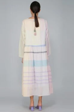 YAVI Check Floral Jamdani Dress -Outlet Spiffy Fits Store yc10d 75 4