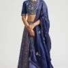 Kshitij Jalori Kali Sapphire Lehenga Set With Embroidered Dupatta